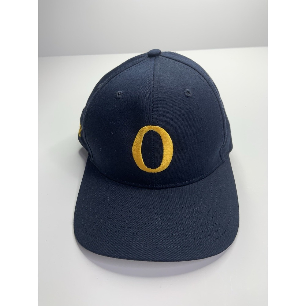 Oregon Duck Hat Navy Blue Big O Snap Back Size Small Adjustable N